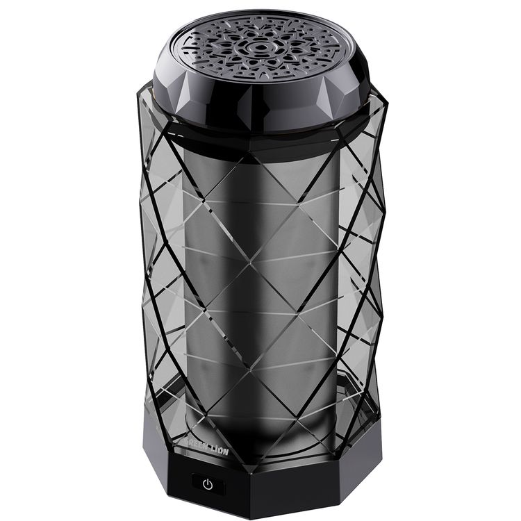Green Lion Crystal Bakhour with Turbofan, ABS Sheathing Material, 2000mAh Battery Capacity, Type-C Charging Port, Compact & Portable - Black