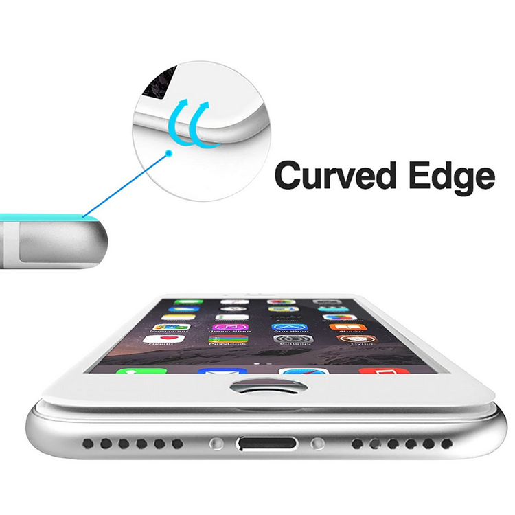 Devia Van Full Screen Tempered Glass 0.26mm for iPhone 8/7 - White