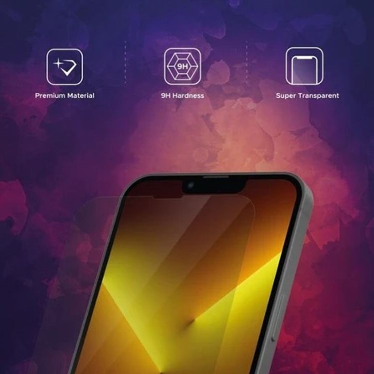 Liberty Guard Full Cover Rounded Edge Screen Protector For iPhone 13 Pro Max, Anti Shock & Anti Impact - Clear