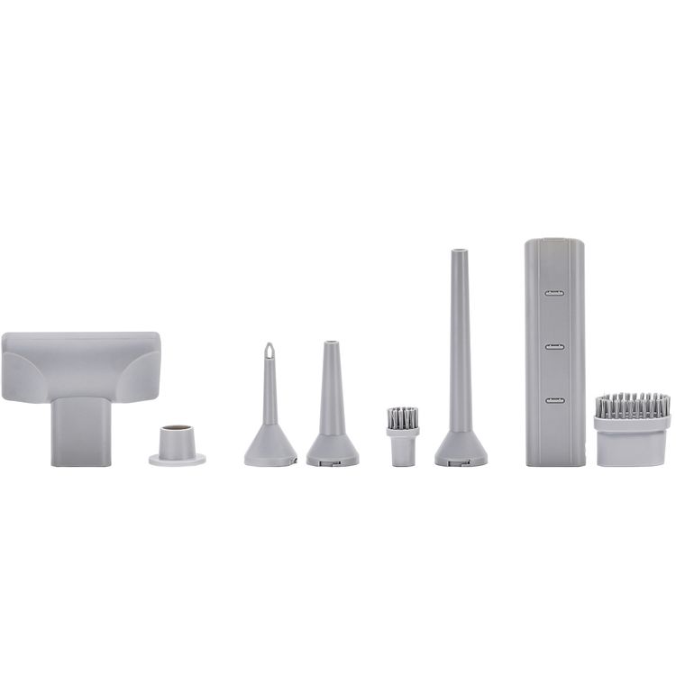 Porodo 9-in-1 Blower & Vacuum Cleaner with Multiple Blowing Nozzles, 110W Rated Power, 38 Minutes Working Time, 0.2L Dust Cup Capacity, Washable HEPA Filter, Brushless Motor, USB-C Charging Port - Gray