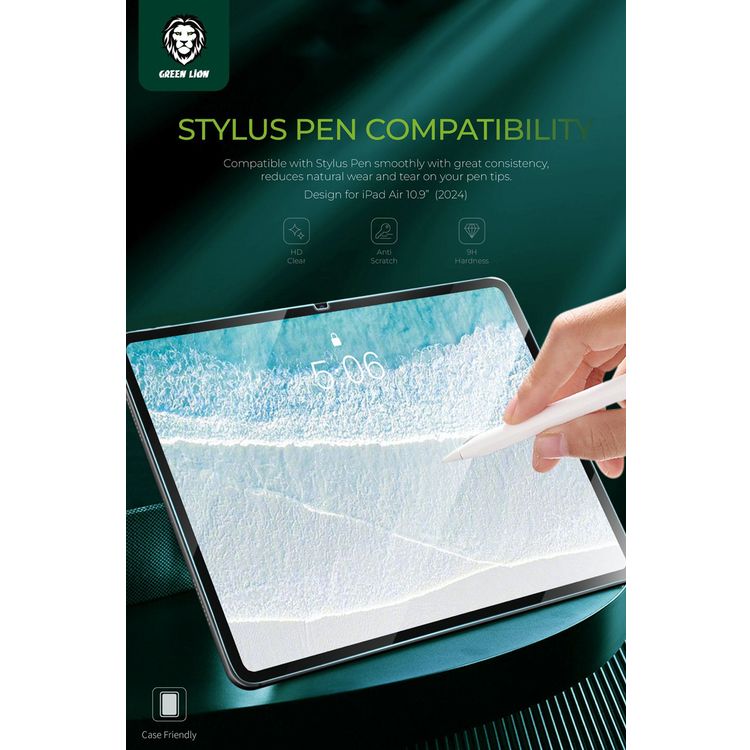 Green Lion iPad Screen Guard for iPad Pro 11", Oleophobic Coating, Precise Cutouts, Anti-Fingerprint, Anti-Scratch, Drop Protection - Clear
