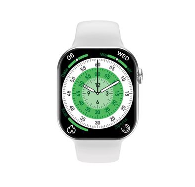 Green Lion Communicate 42mm Smart Watch with 1.85” AMOLED Display, 190mAh Battery, 1GB Flash Storage, IP68 Waterproof, 2-3 Days Working Time, 10 Days Standby Time, Bluetooth Version 3.0 + 5.4, Wireless Charging, Always-On Display, 500+ Watch Faces - Silver
