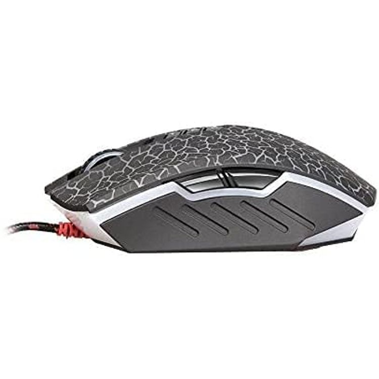Bloody Light Strike Wired Gaming Mouse, Gaming Precision (4000 CPI), 6 Sniper Modes, Armor Boot, Metal X'Glide 3 Shooting Modes in Left Button, Ambidextrous Fit, Extreme Core 4, Infrared-Wheel Mouse - Black