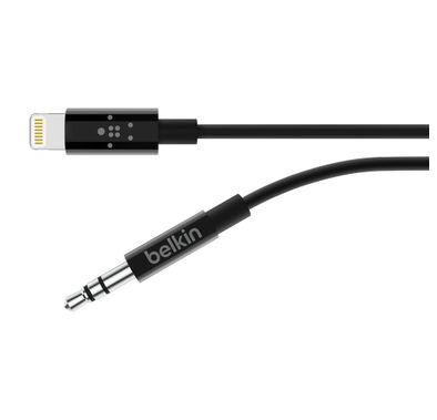 Belkin 6ft Lightning to Audio Cable, 3.5mm Audio Cable with Lightning Connector - Black
