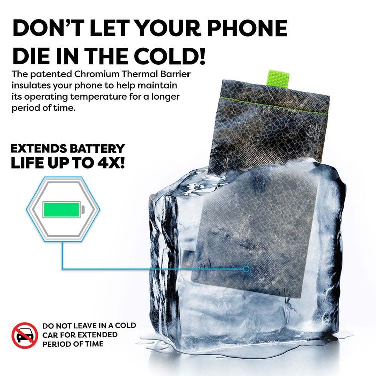 Phoozy Apollo II Series Thermal Mobile Phone Case Capsule, Prevents Overheating, Shock & Impact Protection, Insulated Ultra-Slim Weatherproof Pouch, Extends Battery Life - Mako