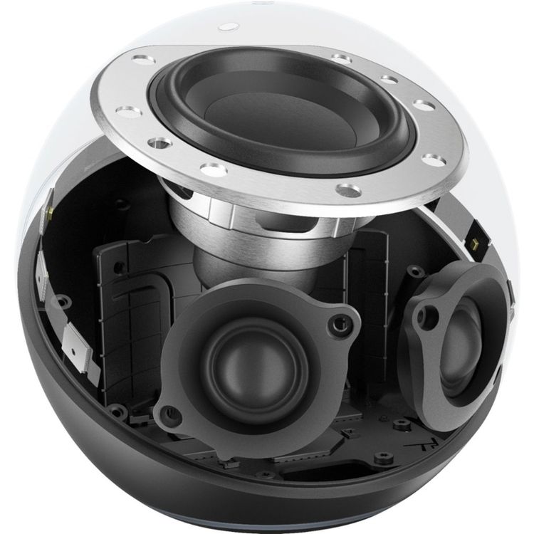 تصميم Amazon Echo 4th Gen Spherical مع صوت غني ومركز منزلي ذكي وAlexa - Charcoal