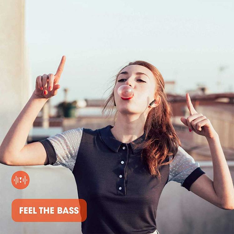 JBL T225 True Wireless Earbud Headphones, Pure Bass Sound, Bluetooth, 25-hours Battery Life, Dual Connect, Native Voice Assistant - Ghost Black