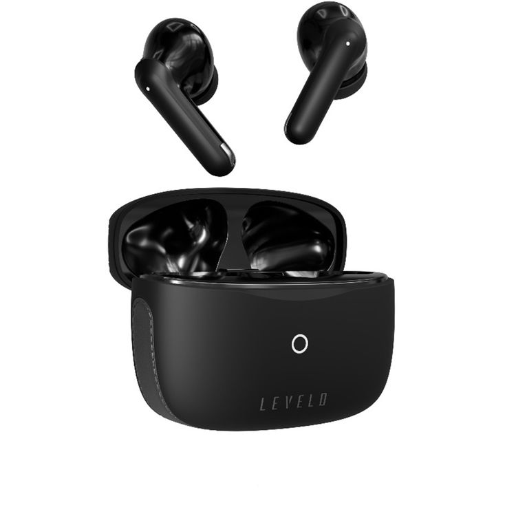 Levelo Oris ENC True Wireless Earbuds with Environmental Noise Reduction, Google & Siri Assistant, Hi-Fi Bass, Game/Music Modes, 280mAh Battery Capacity, 21 Hours Playtime - Black