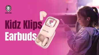 Green Lion Kidz Klips Earbuds, 13mm Horn Size, 5 hours Working time, Bluetooth V5.3