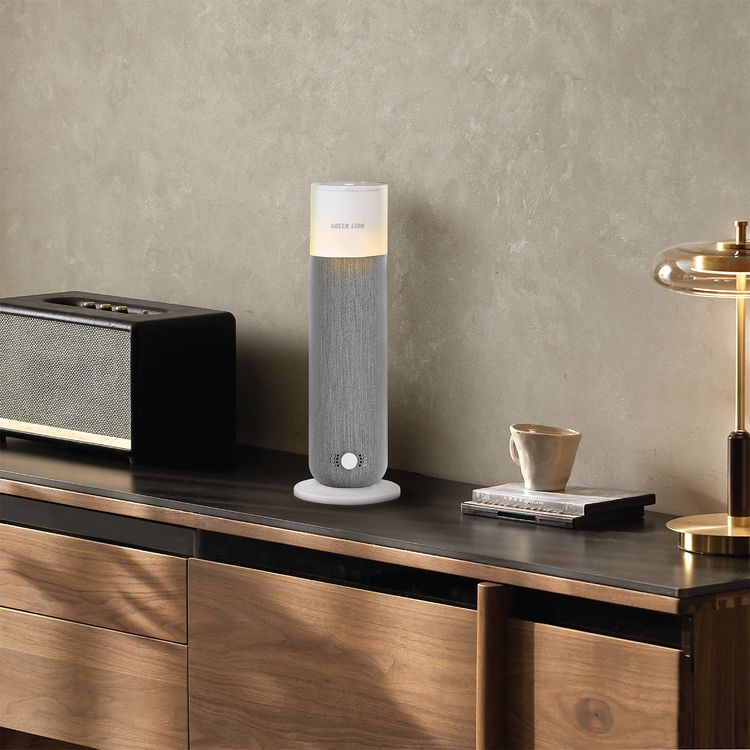  Green Lion Smart Bloom Aroma Diffuser with 120mL Bottle Capacity, Up to 5800 ft³ Coverage, Triple-Gear Fragrance, Rotating Knob, Aromatherapy, 3.3W Working Power - Gray