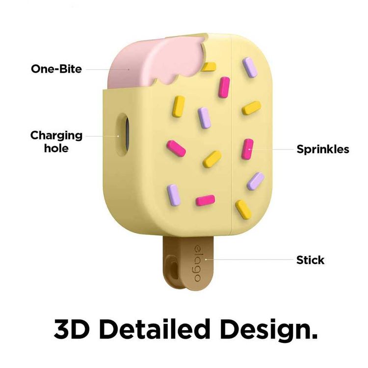 علبة ايس كريم ايلاجو ايربودز برو - أصفر