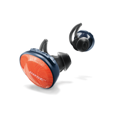 Bose SoundSport Free Truly Wireless Headphones In-Ear Earbuds, IPX4 Water Resistant, Secure & Comfortable Fit, 5-hours Battery Life - Orange/Navy