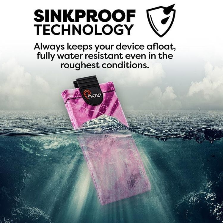 Phoozy XP3 Realtree Series Thermal Mobile Phone Case Capsule with Internal Stash Pocket, Weatherproof Pouch, Floating Case Bag, Multi Attachment Strap Pink-Medium