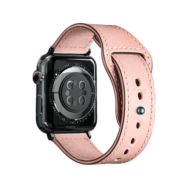 Porodo iGuard Leather Loop Watch Band For Apple Watch 42/44/45mm - Pink