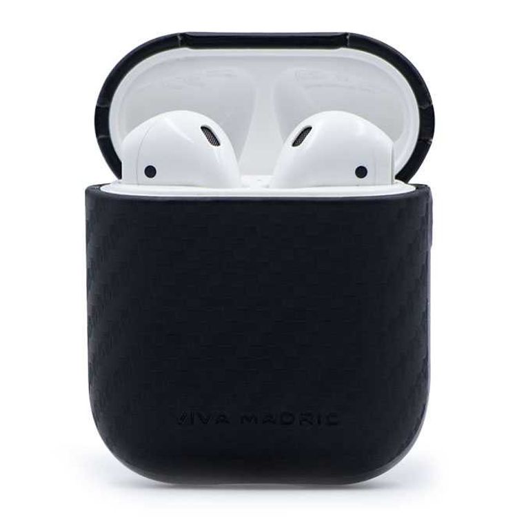 Viva Madrid Airex Carbonox Case Compatible for Airpods 1/2, Scratch Resistant, Shock Absorption, Drop Protection, & Dustproof Protective - Black