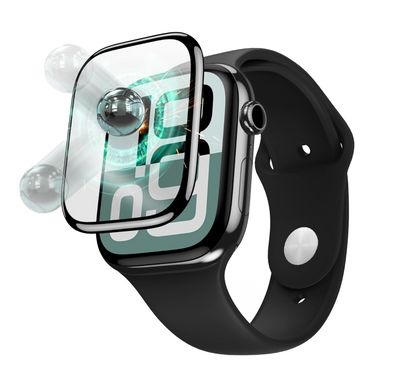 واقي شاشة ثلاثي الأبعاد من Green Lion لساعة Apple Watch Series 10، مقاس 46 مم، مضاد لبصمات الأصابع، مضاد للخدش، لمسة حساسة، وضوح عالي، مقاوم للصدمات، حماية من السقوط، مادة ذاتية الشفاء - شفاف