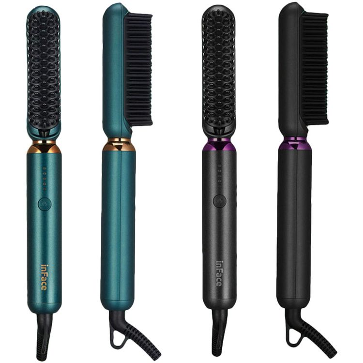 inFace ION Hairbrush Straightener (ZH-10D-BLK(3154116)) - Black