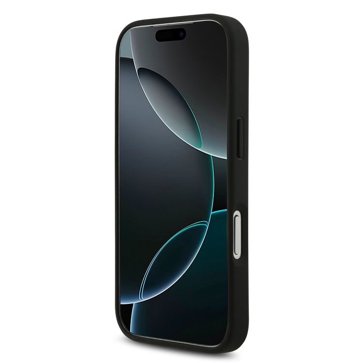 BMW PU Leather & Carbon Case with Colored Line Stitch for iPhone 17 Pro Max, Drop Protection, MagSafe Compatible, Sustainable Packaging, Easy Snap-On Design, Slim Profile - Black / Blue