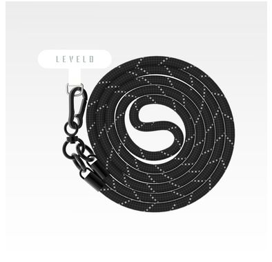 Levelo Everly Phone Crossbody Lanyard, Lightweight Design, Adjustable Straps with 1.2m Length, Hypoallergenic Material, Universal Compatibility - Black