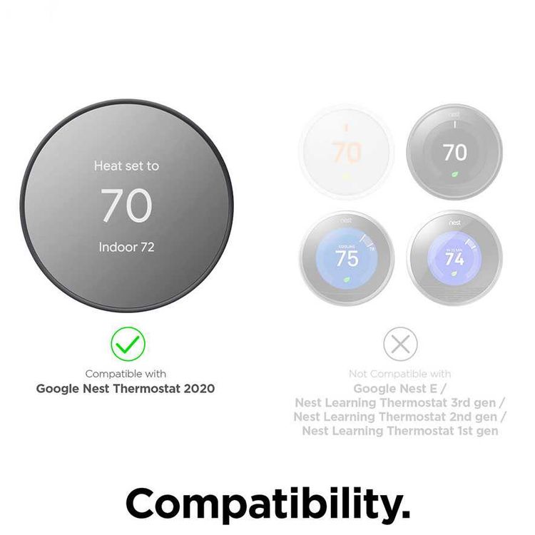 Elago Wall Plate Cover Plus Compatible for Nest Thermostats 2020 with Double Coated Circular Wall Plate Design, Anti-Scratch & Easy Installation - Charcoal Gray