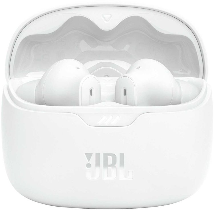 JBL Tune Beam True Wireless Earbuds In-Ear with Mic, Water & Dust Resistant, Bluetooth 5.3, Ambient Aware & Talk Thru, Multi-Point Connection, Active Noise Cancelling, Touch Control, Fast Charge - White