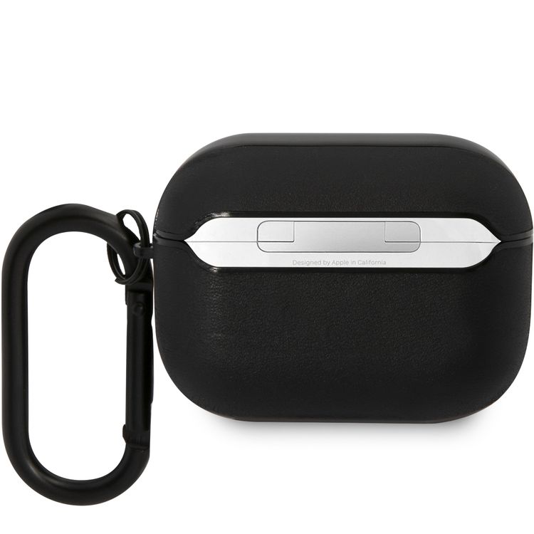 CG Mobile Genuine Leather Case for AirPods Pro with Encrusted Metal BMW Logo & PC Colored Lining, Accurate Cutouts, Easy to Install, Long-Lasting Usability, Protects from Scratches & Drops - Black