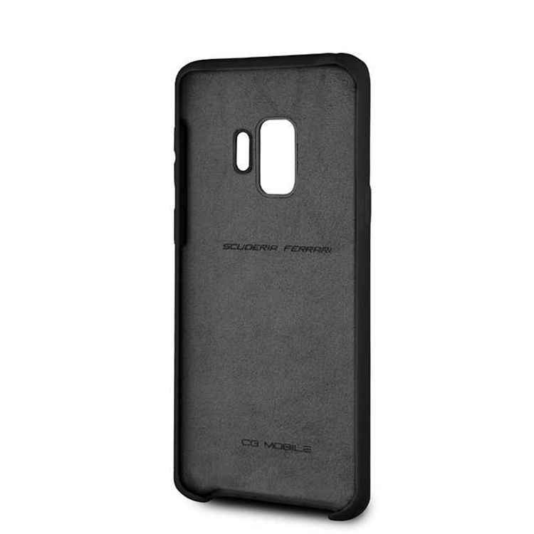 CG MOBILE Ferrari SF Silicone Phone Case Compatible for Samsung Galaxy S9 | Protective Mobile Case Officially Licensed - Black