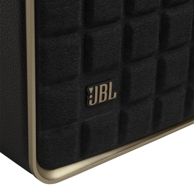 مكبر صوت منزلي ذكي محمول JBL Authentics 300 مزود بشبكة Wi-Fi ومساعد صوتي ومدة تشغيل موسيقى تصل إلى 8 ساعات وبلوتوث 5.3 وبطارية ليثيوم أيون 4800 مللي أمبير في الساعة ومدة شحن 3.5 ساعة - أسود 