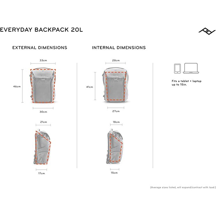 Peak Design Unisex-Adult Laptop Backpack - Charcoal