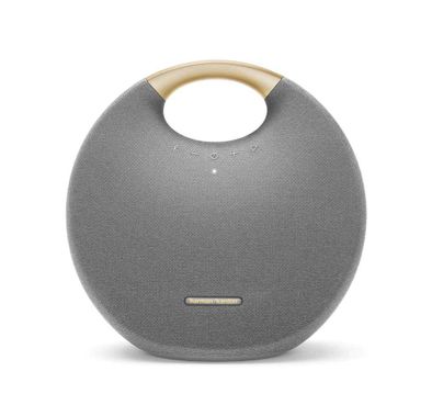 Harman Kardon Onyx Studio 6 Portable Wireless Bluetooth Speaker with Aluminum Handle, 8-Hours Playtime, IPX7 Waterproof, Wireless Dual Sound  - Gray
