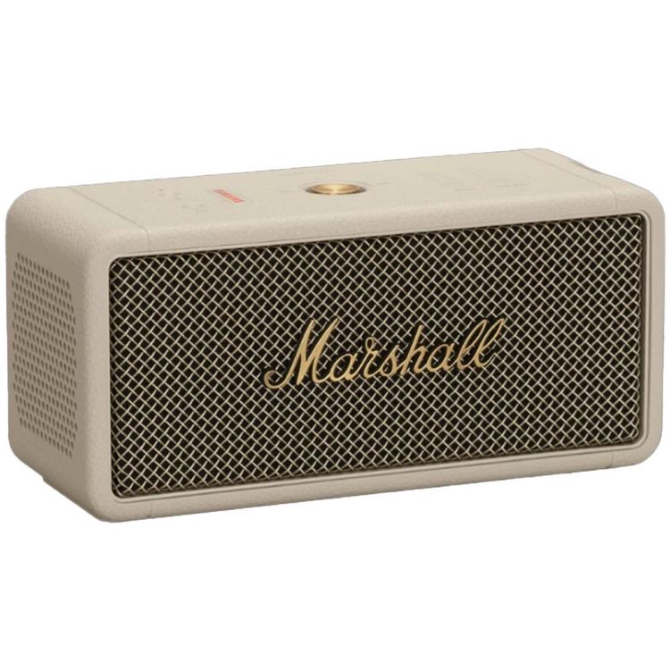 Marshall Middleton Portable Wireless Bluetooth Speaker, 20 Hours Playing Time, Bluetooth 5.1, Bluetooth Range 10m, 4.5 Hours Charging Time, AUX, Multi Host, True Stereophonic - Cream