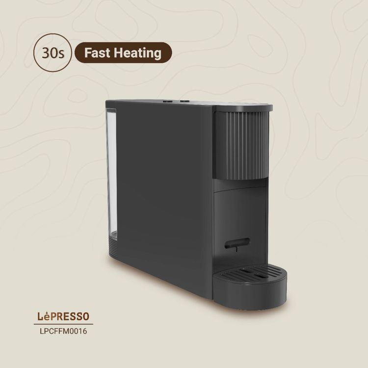 LePresso Automatic Capsule Coffee Maker, Nespresso Compatible, 1200 W Rated Power, Fast Heating in 30 Seconds, Precision Brewing, Black