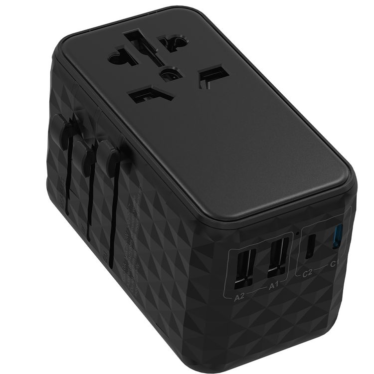 Powerology 4-Port Universal GaN Super Charger - Black