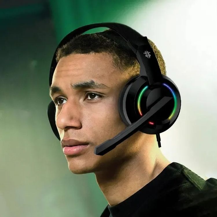 Porodo Gaming 4 in 1 Gaming Kit with Keyboard, Head phone, Mouse and Mouse Pad, Windows and Linux Compatibility, 13 RGB Light Mode - Black