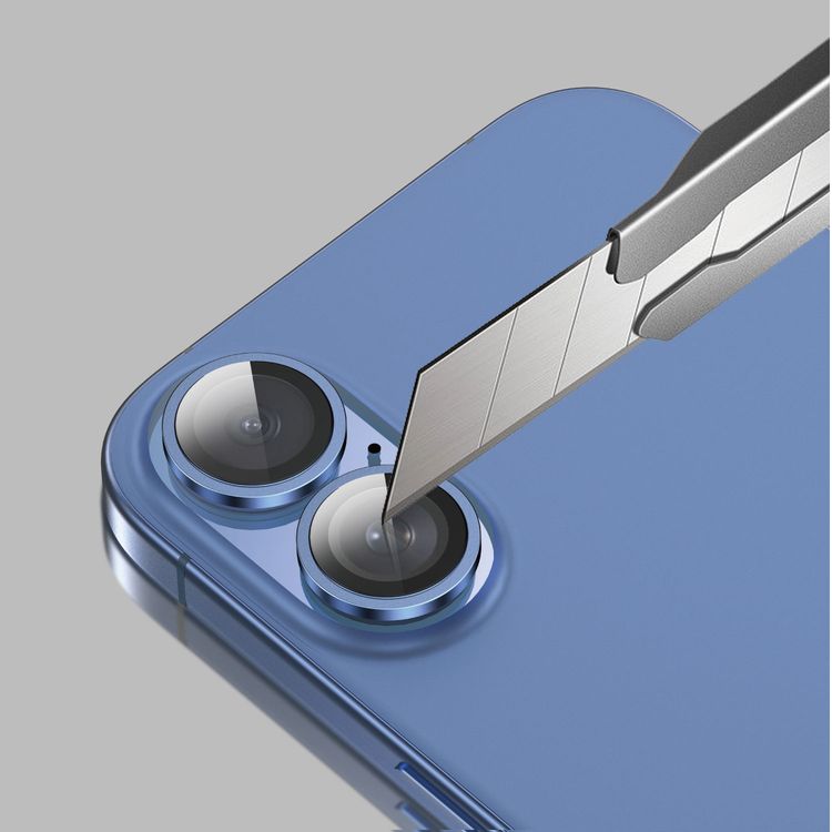 Green Lion HD Plus Camera Lens for iPhone 16 & 16 Plus, Anti-Glare Coating, Anti Scratch, Nano Absorbing, Anti-Fingerprint, Full Coverage, High Transparency - Ultramaine 