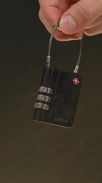 Levelo TabiLock TSA Approved Smart Luggage Lock in UAE | 3-Digit Combination Lock - Black Color | (LVLTLLLBK)