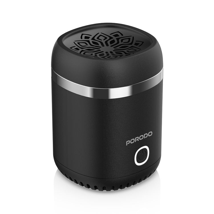 Porodo Dreams Mini Incense Burner with Auto-Off Safety Feature, Full Burning Session, Type-C Charging, Whisper-Quiet Operation, Wide Area Coverage, 1800mAh Battery Capacity - Black