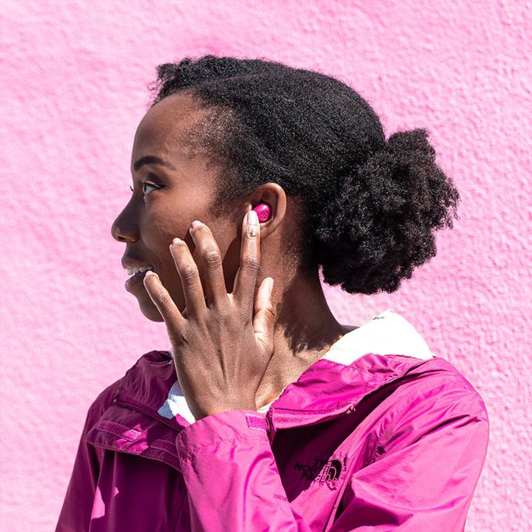 JLab JBuds Mini True Wireless Earbuds, Noise-Canceling, Quick Charge, Splashproof, 15 Minutes of Fast Charging Time, 20 Hours Total Playtime - Pink
