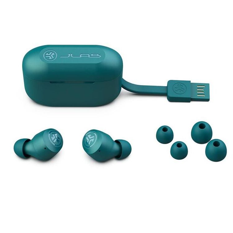 Jlab Go Air Pop True Wireless Earbuds, Touch Controls, Dual Connect, 60 Hours Standby, 2.2 Hours Earbuds Charging Time, 32 Hours Total Playtime, 8 Hours in Each Earbud Battery Life, EQ3 Sound - Teal