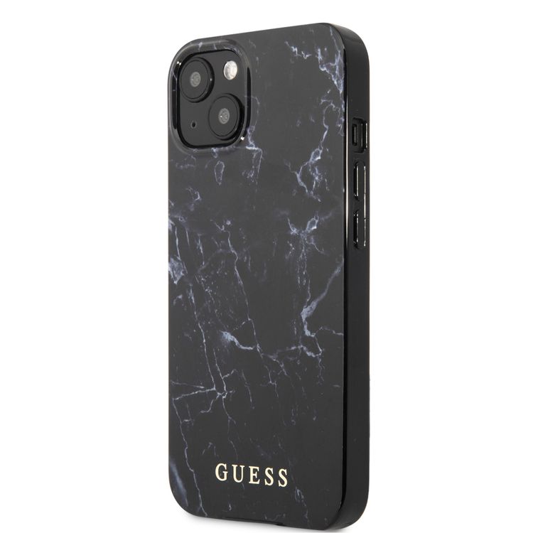 CG MOBILE Guess PC/TPU Elegant Marble Design Case Compatible for iPhone 13 (6.1") Anti-Scratch, Easy Access to All Ports, Shock Absorption