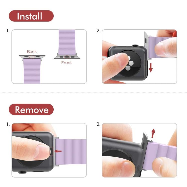 AhaStyle Rugged Design Premium Silicone Watch Band 40mm, Comfortable and Durable to Wear, Adjustable Strap, Silicone Wrist Band Strap Compatible for Apple Watch Series 5/4/3/2/1