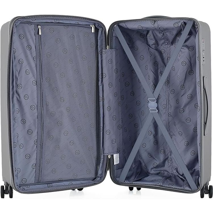 H.T Luggage Bag, Hard Case Polypropylene (PP) Material - Medium/Gray