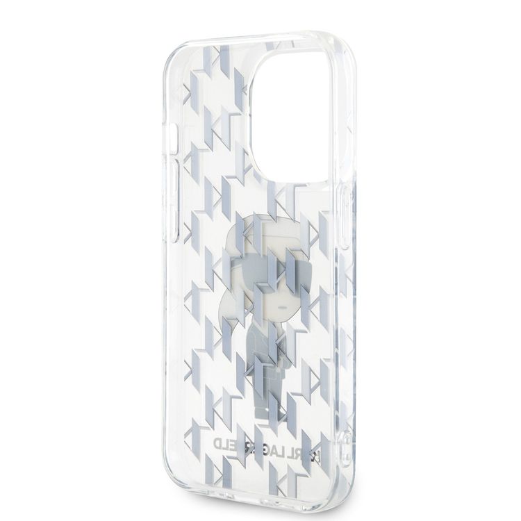 Karl Lagerfeld IML IKonIK Monogram Hard Case for iPhone 15 Pro Max - Transparent