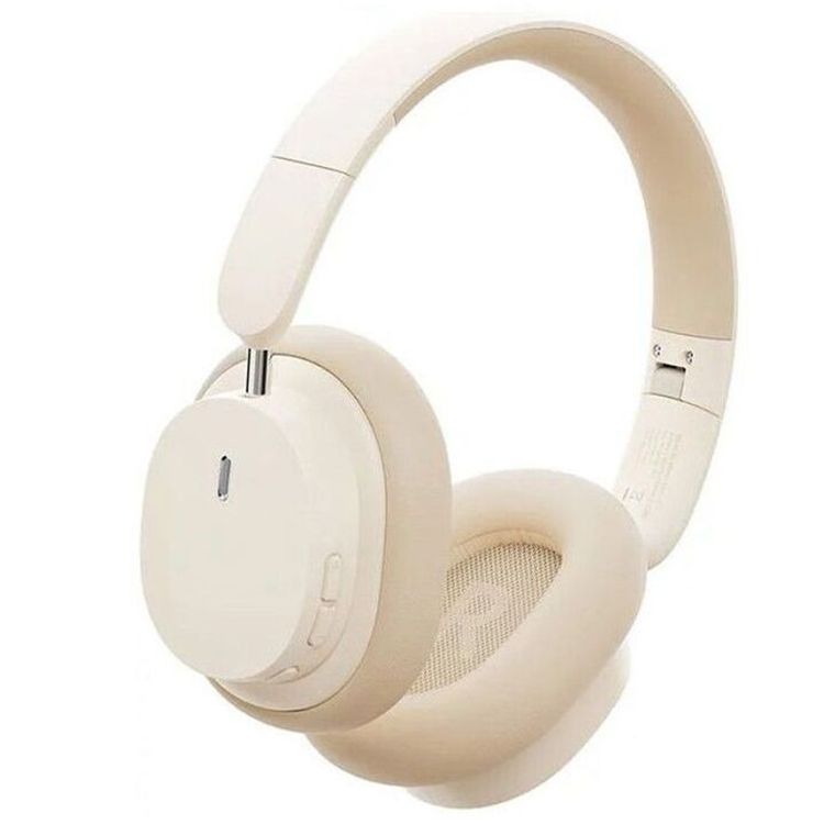 Baseus Bowie D05 Bluetooth Headphones with Spatial Audio, Hight Quality Phone Calls, Connecting to 2 Devices Simultaneously, 70 Hours Audio Playback - Creamy White 