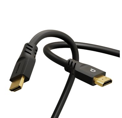 Porodo Blue 4K/60Hz HDMI Cable, Ultra HD, 3m Cable Length, Aluminum Alloy Shell, Eco-Friendly PVC, 24K Gold Plated Connector - Black