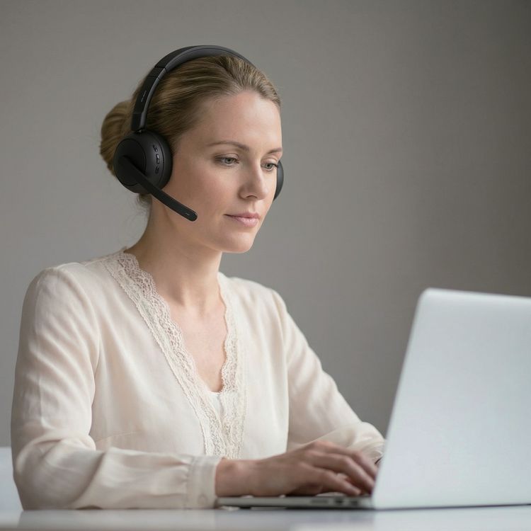 Green Lion Talk Pro Wireless Headphone with 54 Hours Play Time, Bluetooth Version 6.0, Flexible Mic Boom, ANC + ENC Dual Noise Control, Adjustable Fit Headphone, High-Fidelity Audio, All-Day Comfort Fit, Type-C Charging Port, Ultra-Long Battery Life, Soft Ear Cushions - Black