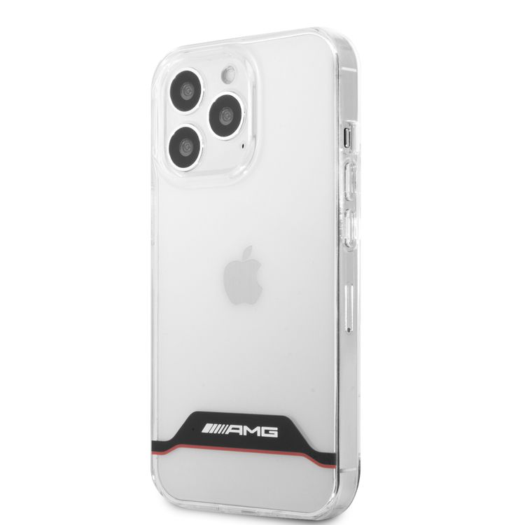 CG MOBILE AMG PC/TPU Hard Case Matte TPU Rim Compatible for iPhone 13 Pro (6.1") Suitable with Wireless Charging Officially Licensed - Black / Red