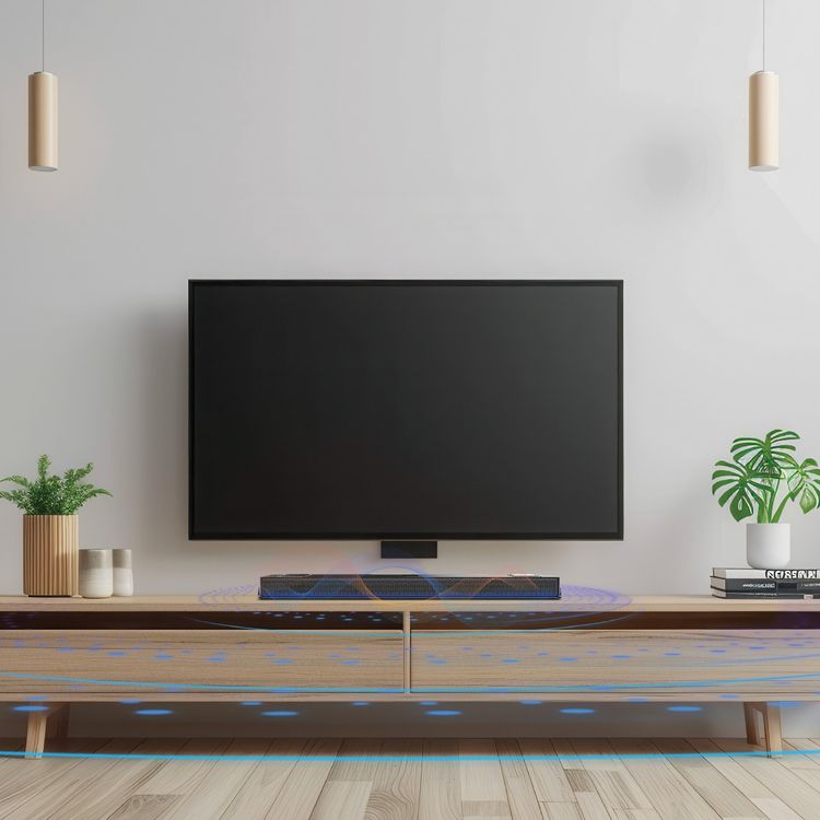 Green Lion Audionix Home Soundbar with Ambient Lighting, 360° Audio, Remote Control, Low Distorion, 120W Rated Power, 10 m Transmission Range - Black 