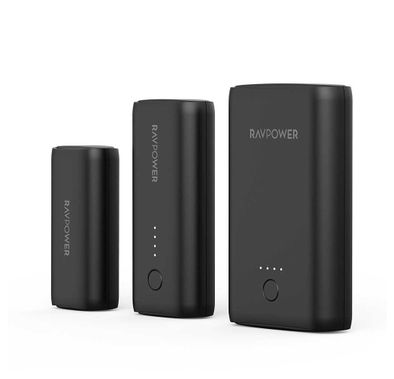RAVPower Portable Charger Power Bank Combo ( 3350mAh / 6700mAh / 10050mAh ) with LED Battery Level Indicator & Multiple Protection - iSmart Fast Charging Technology - Black