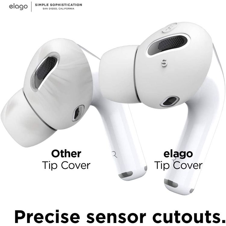 غطاء Elago Airpods Pro Earbuds Plus مع أطراف مدمجة (6 أزواج)
